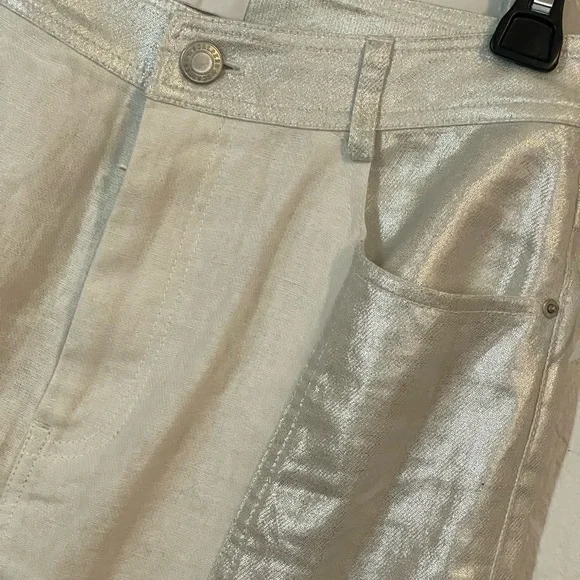 Scalpers Silver And White Maxi Skirt Casual NWT - Picture 2 of 4